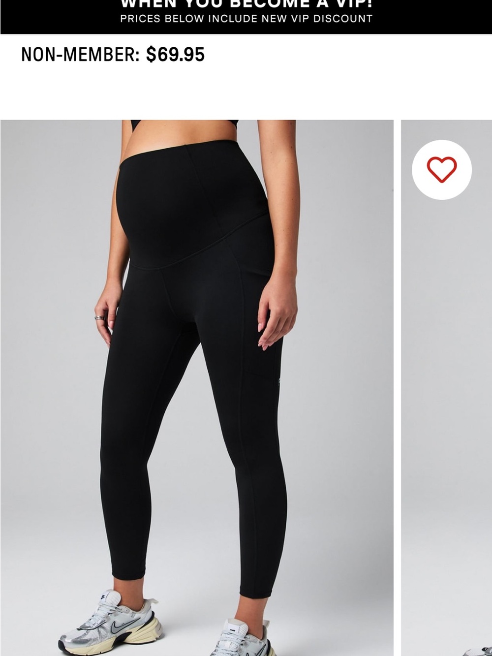 Fabletics Maternity High-Waist Black Leggings